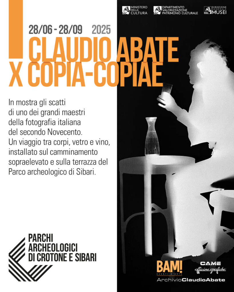 Abate locandina - Linfa, la grande fotografia di Claudio Abate nell’antica Copia a Sibari - 5 Abate locandina - Meraviglie di Calabria - 4