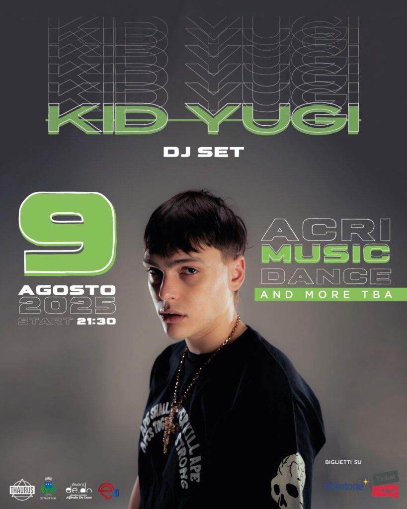 Kid Yugi locandina - Estate sotto le stelle ad Acri, Manu Chao all’Anfiteatro con altri tre big - 3 Kid Yugi locandina - Meraviglie di Calabria - 2