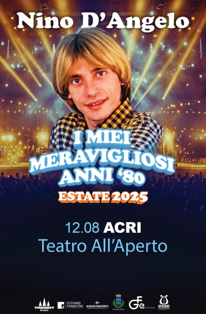 Nino DAngelo locandina - Estate sotto le stelle ad Acri, Manu Chao all’Anfiteatro con altri tre big - 5 Nino DAngelo locandina - Meraviglie di Calabria - 4