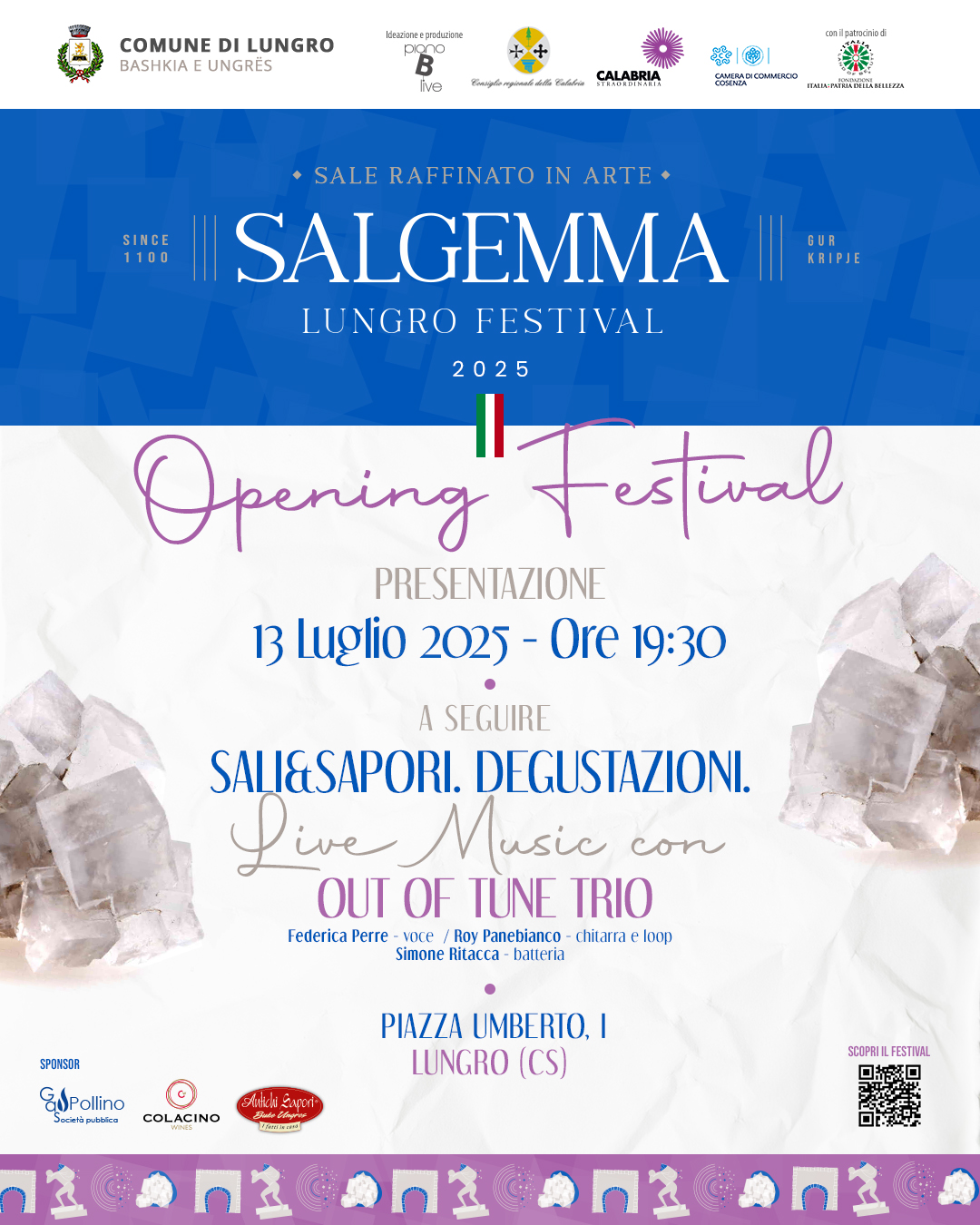 Locandina opening salgemma 2025 - Il sale raffinato in arte, torna il Salgemma Lungro Festival - 5 Locandina opening salgemma 2025 - Meraviglie di Calabria - 4