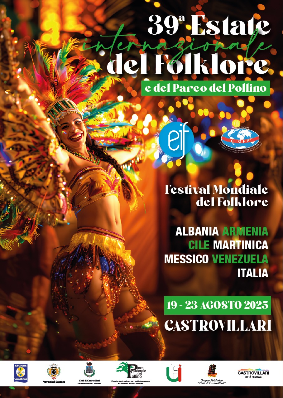 MANIFESTO festival folklore castrovillari 2025 - Castrovillari, è in arrivo l'Estate Internazionale del Folklore - 3 MANIFESTO festival folklore castrovillari 2025 - Meraviglie di Calabria - 2