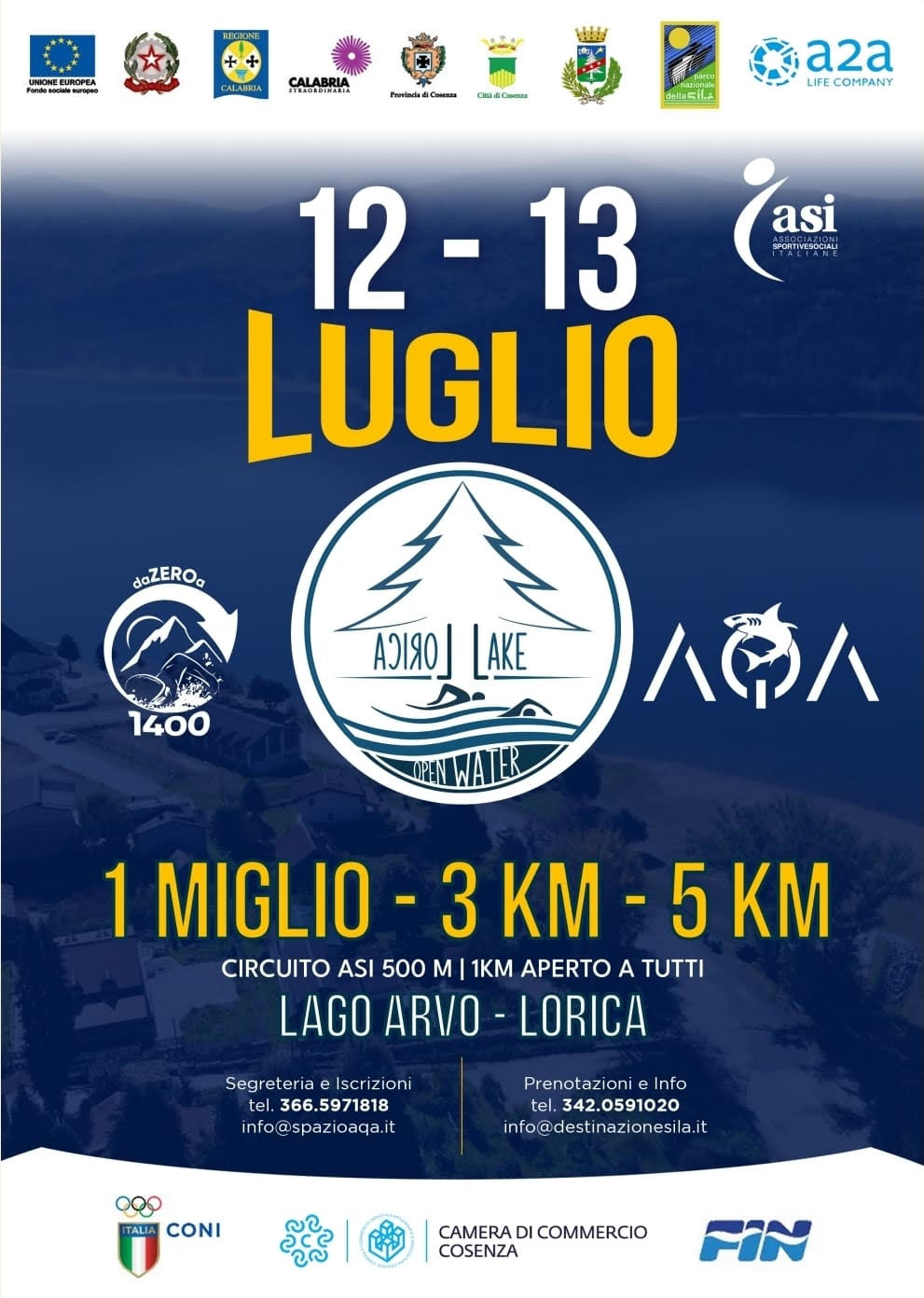 locandina da zero a 1400 - “Da Zero a 1400”, al Lorica Lake sport e divertimento per tutti - 3 locandina da zero a 1400 - Meraviglie di Calabria - 2