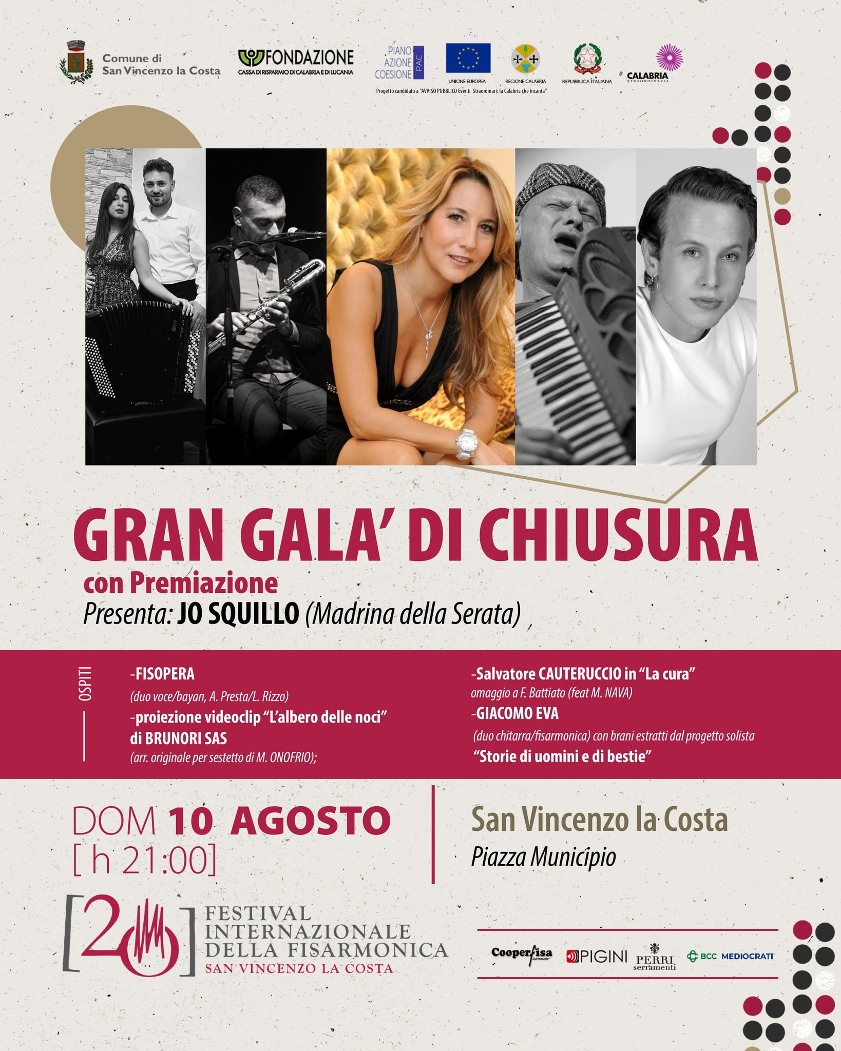 Festival Internazionale della Fisarmonica S. Vincenzo La Costa 10 agosto a - Meraviglie di Calabria - 1