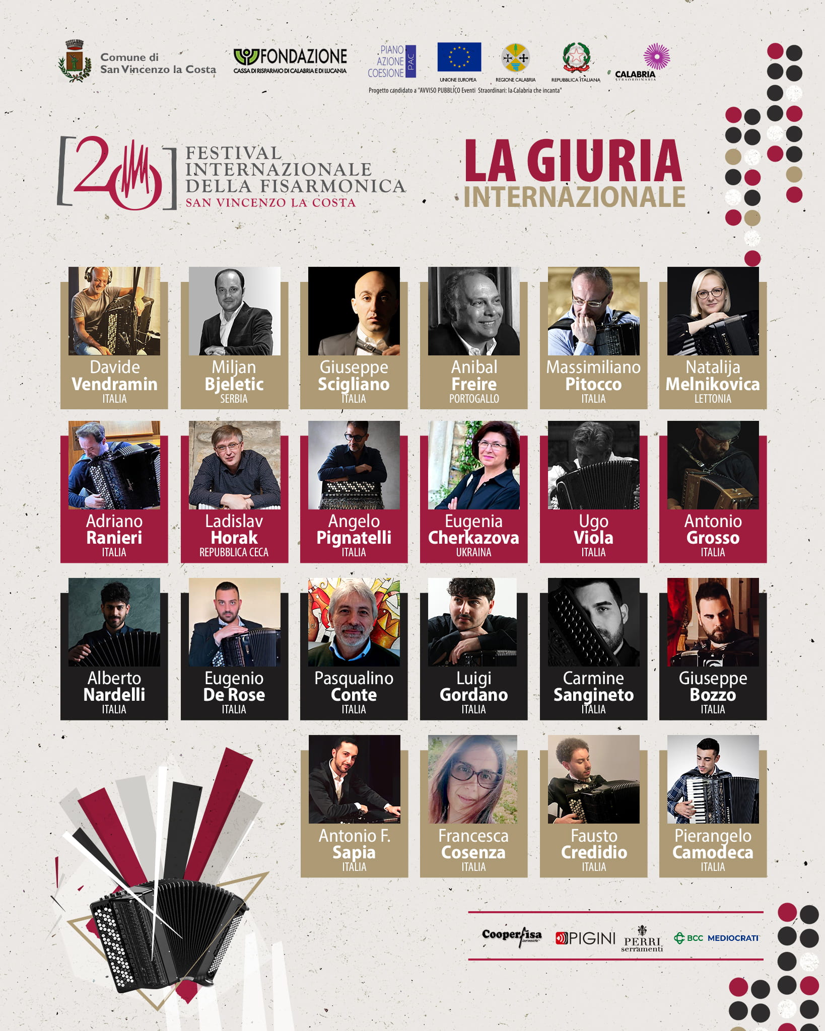 Festival Internazionale della Fisarmonica S. Vincenzo La Costa Giuria - Meraviglie di Calabria - 3
