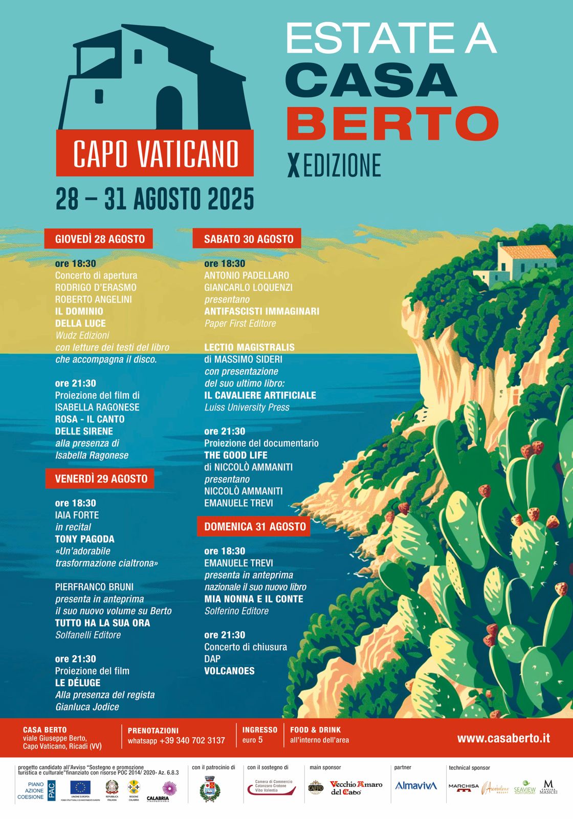 Locandina Estate a casa Berto 2025 - Letteratura, musica e cinema per i dieci anni di Estate a Casa Berto - 3 Locandina Estate a casa Berto 2025 - Meraviglie di Calabria - 2