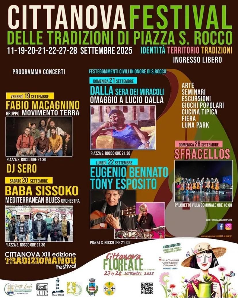Locandina san rocco cittanova - Nasce a Cittanova il Festival delle Tradizioni di Piazza San Rocco - 7 Locandina san rocco cittanova - Meraviglie di Calabria - 6