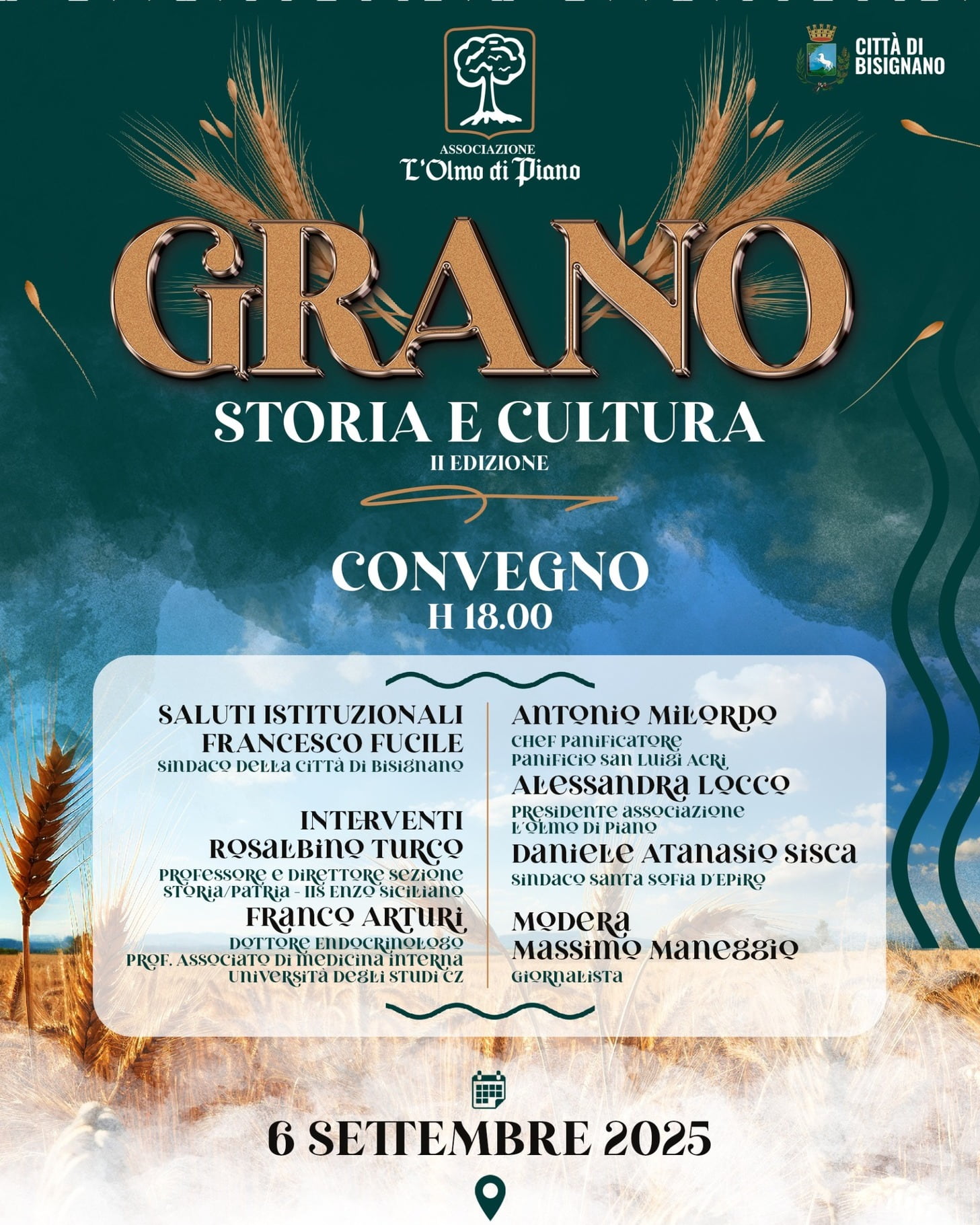 locandina convegno 6 settembre festa del grano - Meraviglie di Calabria - 2