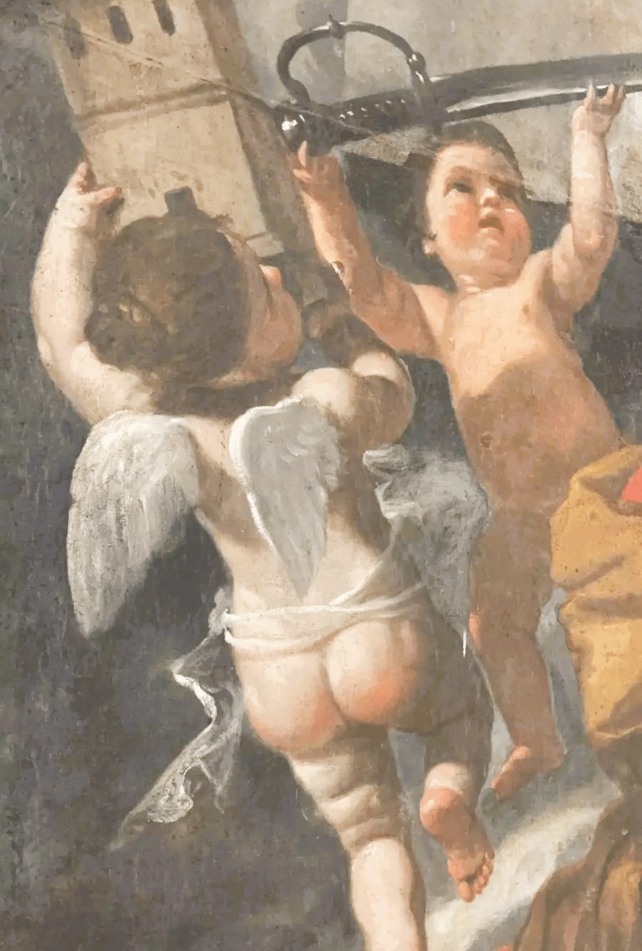 Mattia Preti Il Patrocinio di Santa Barbara particolare Taverna 2 a - A Taverna il restauro de “Il Patrocinio di Santa Barbara” di Mattia Preti - 5 Mattia Preti Il Patrocinio di Santa Barbara particolare Taverna 2 a - Meraviglie di Calabria - 4