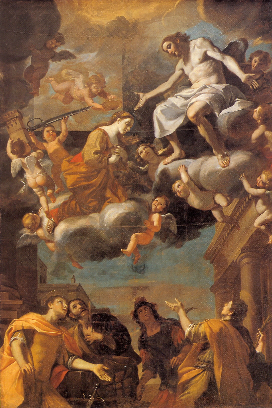 Mattia Preti Patrocinio di Santa Barbara Taverna - A Taverna il restauro de “Il Patrocinio di Santa Barbara” di Mattia Preti - 9 Mattia Preti Patrocinio di Santa Barbara Taverna - Meraviglie di Calabria - 8