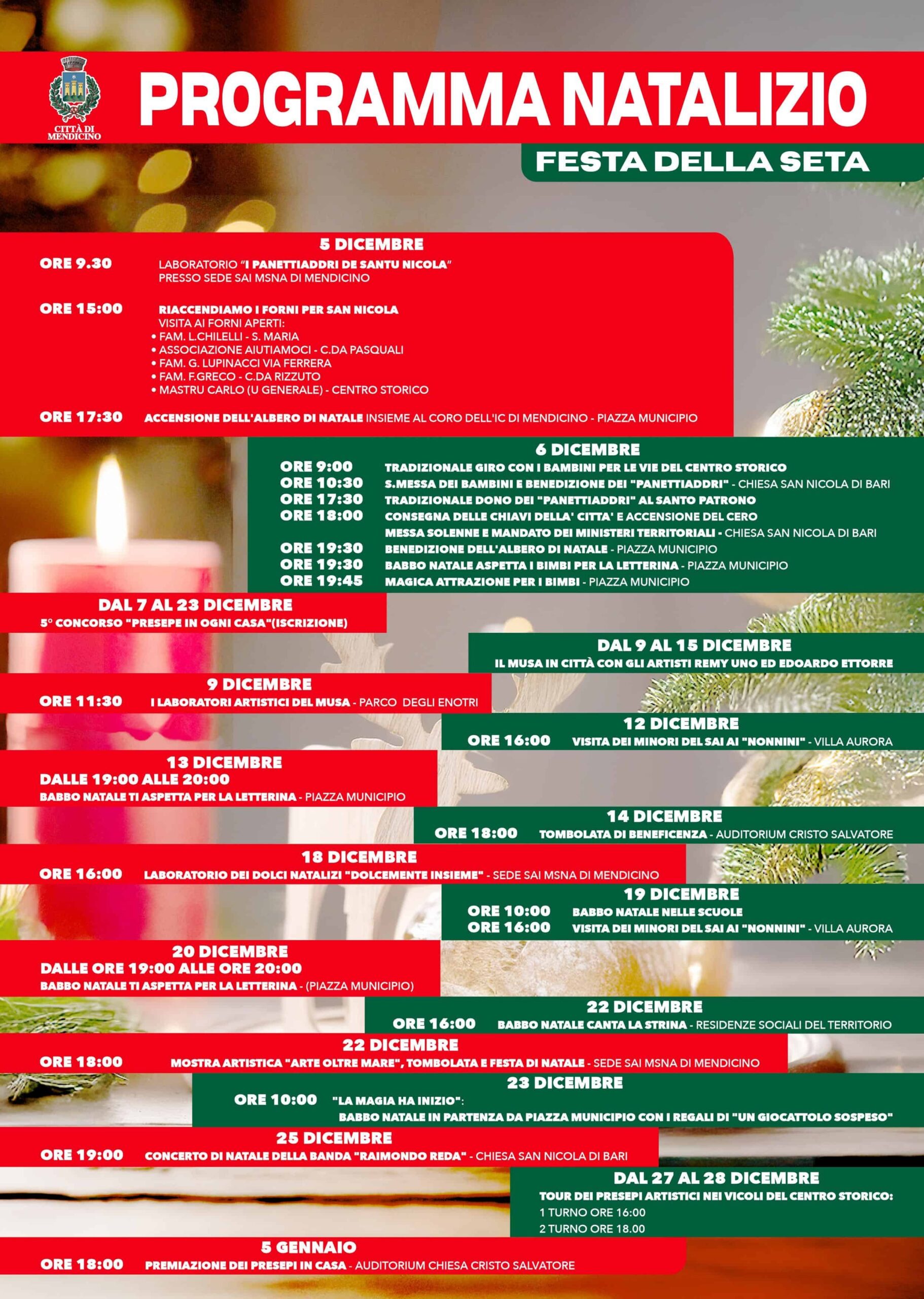Calendario di Natale Mendicino 1 scaled - Il Natale che a Mendicino profuma di ricordi, di pane e di seta - 11 Calendario di Natale Mendicino 1 scaled - Meraviglie di Calabria - 10