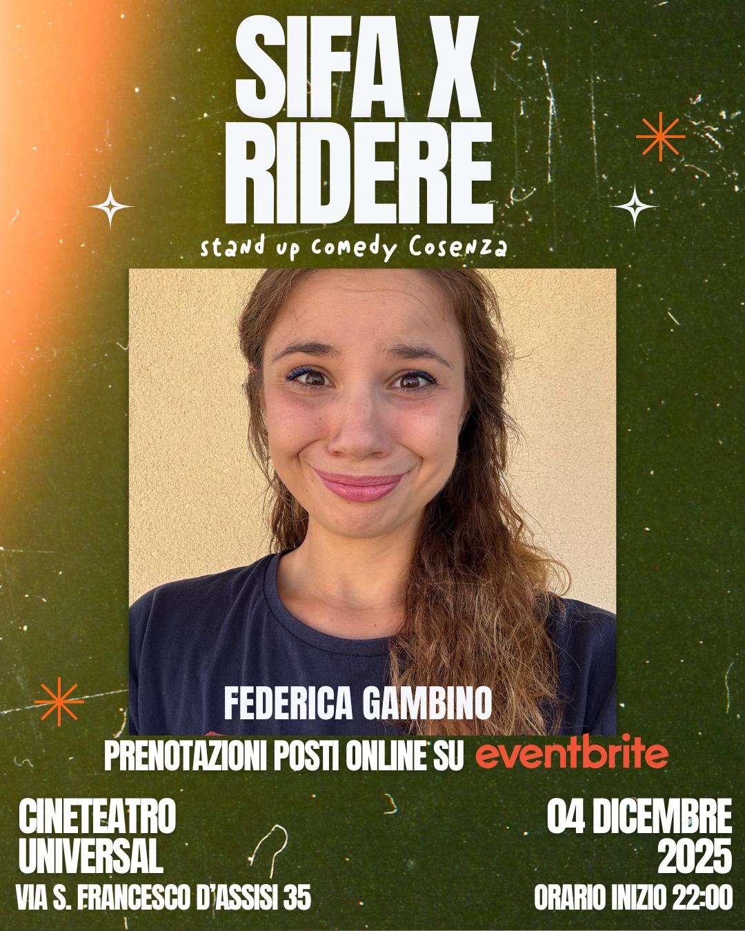 Locandina Sifa per ridere - "SIFA X RIDERE", la stand-up comedy nel centro storico di Cosenza - 3 Locandina Sifa per ridere - Meraviglie di Calabria - 2