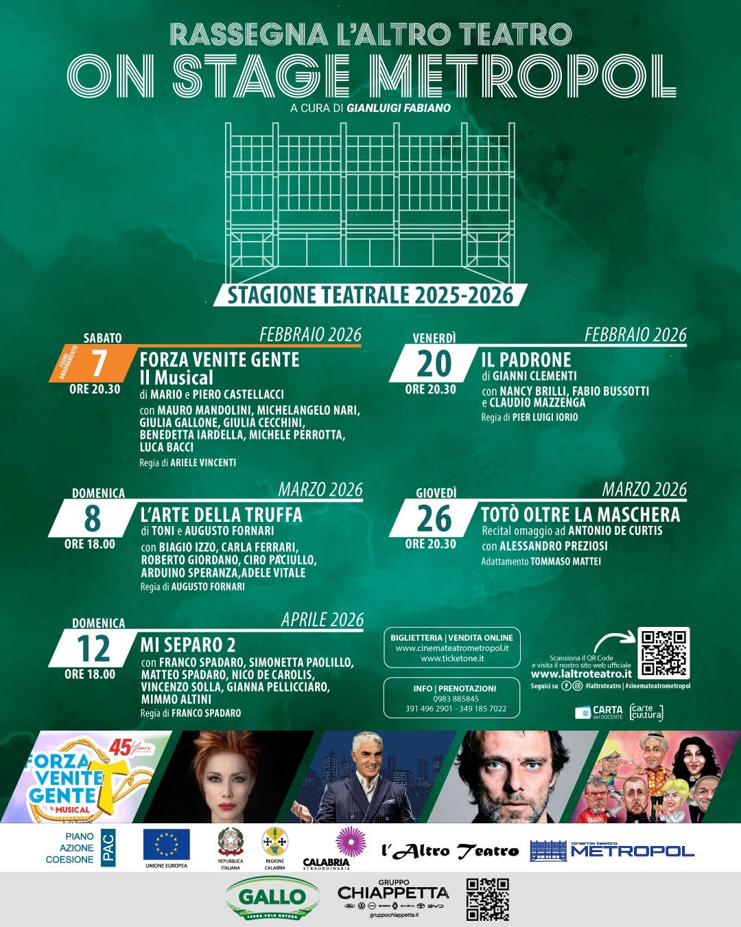 Rassegna LAltro Teatro On Stage Metropol Corigliano Rossano - Meraviglie di Calabria - 2