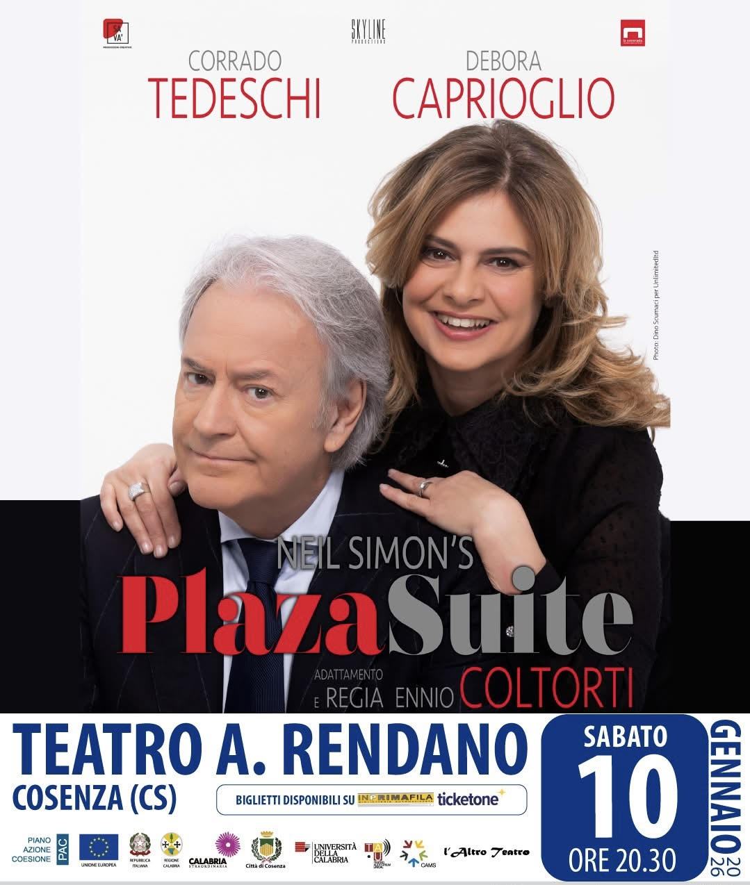 Locandina 7 gennaio 2026 - Corrado Tedeschi e Debora Caprioglio al Rendano in “Plaza Suite” - 3 Locandina 7 gennaio 2026 - Meraviglie di Calabria - 2