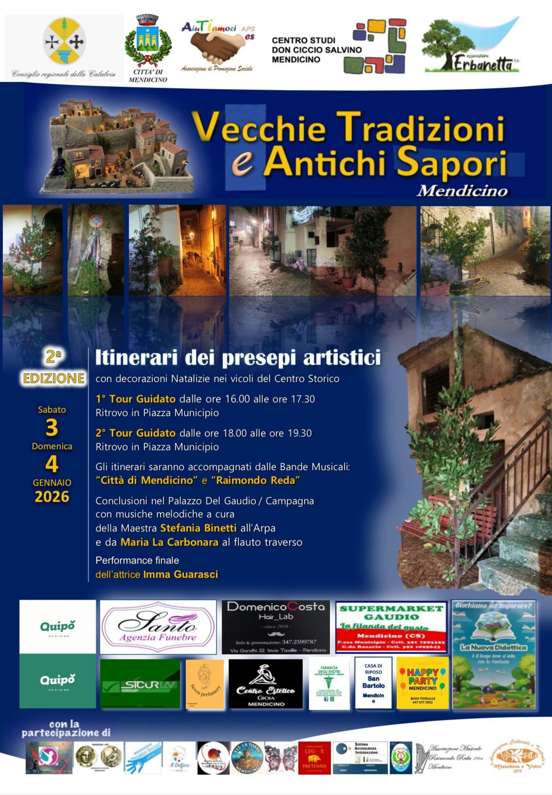 Locandina Itinerari dei Presepi artistici - Fatti di tradizione, gli itinerari dei Presepi Artistici a Mendicino - 3 Locandina Itinerari dei Presepi artistici - Meraviglie di Calabria - 2