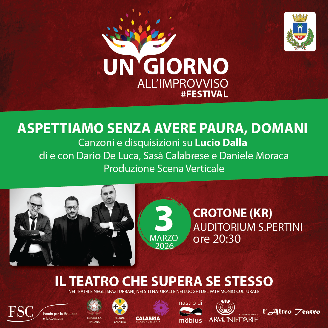 3 MARZO CROTONE LUCIO DALLA - "Aspettiamo senza avere paura, domani", l'omaggio a Lucio Dalla a Crotone e Corigliano Rossano - 3 3 MARZO CROTONE LUCIO DALLA - Meraviglie di Calabria - 2