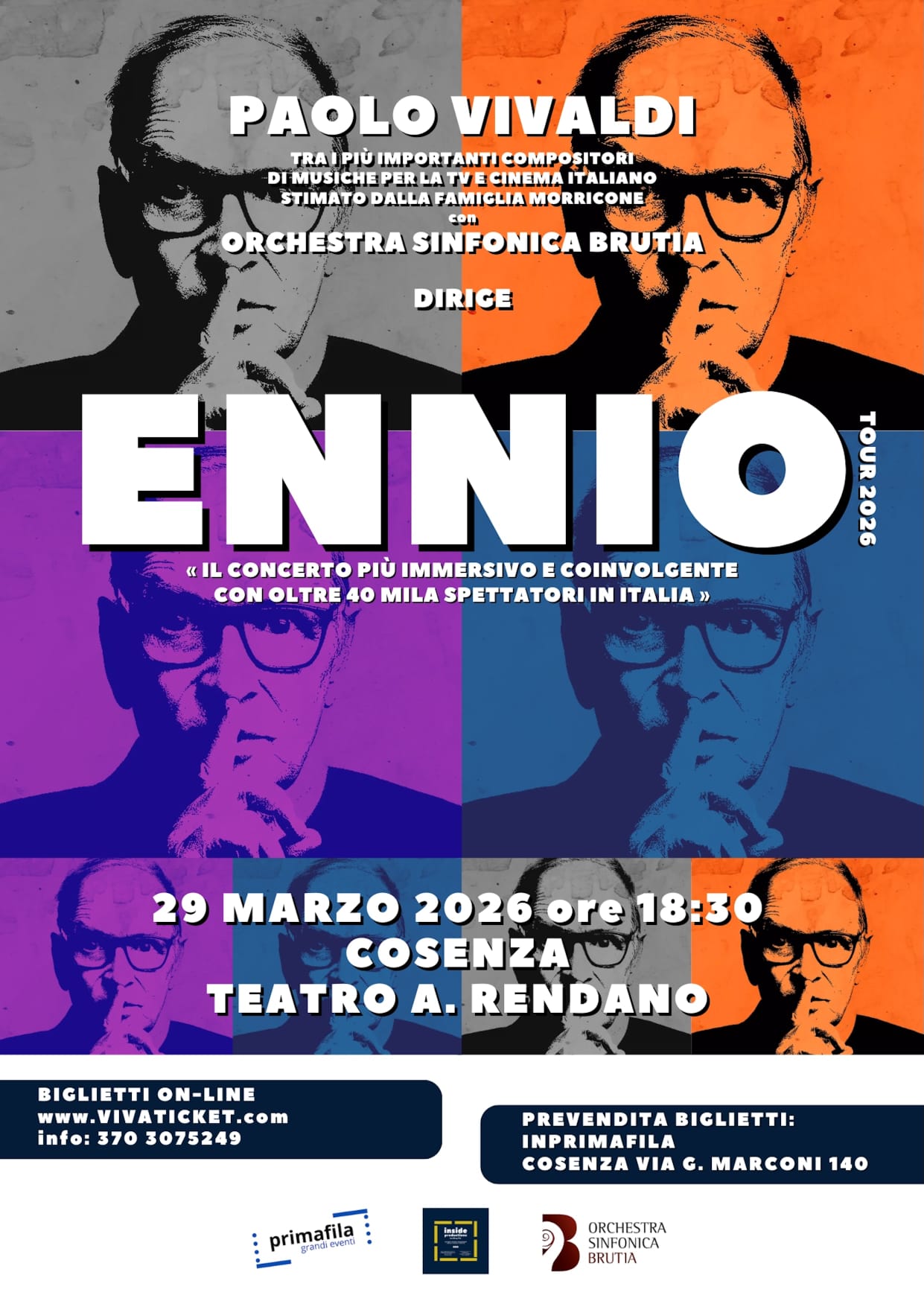 Locandina 29 marzo 2026 - ENNIO, il concerto-evento del M° Paolo Vivaldi con l'Orchestra Brutia - 7 Locandina 29 marzo 2026 - Meraviglie di Calabria - 6
