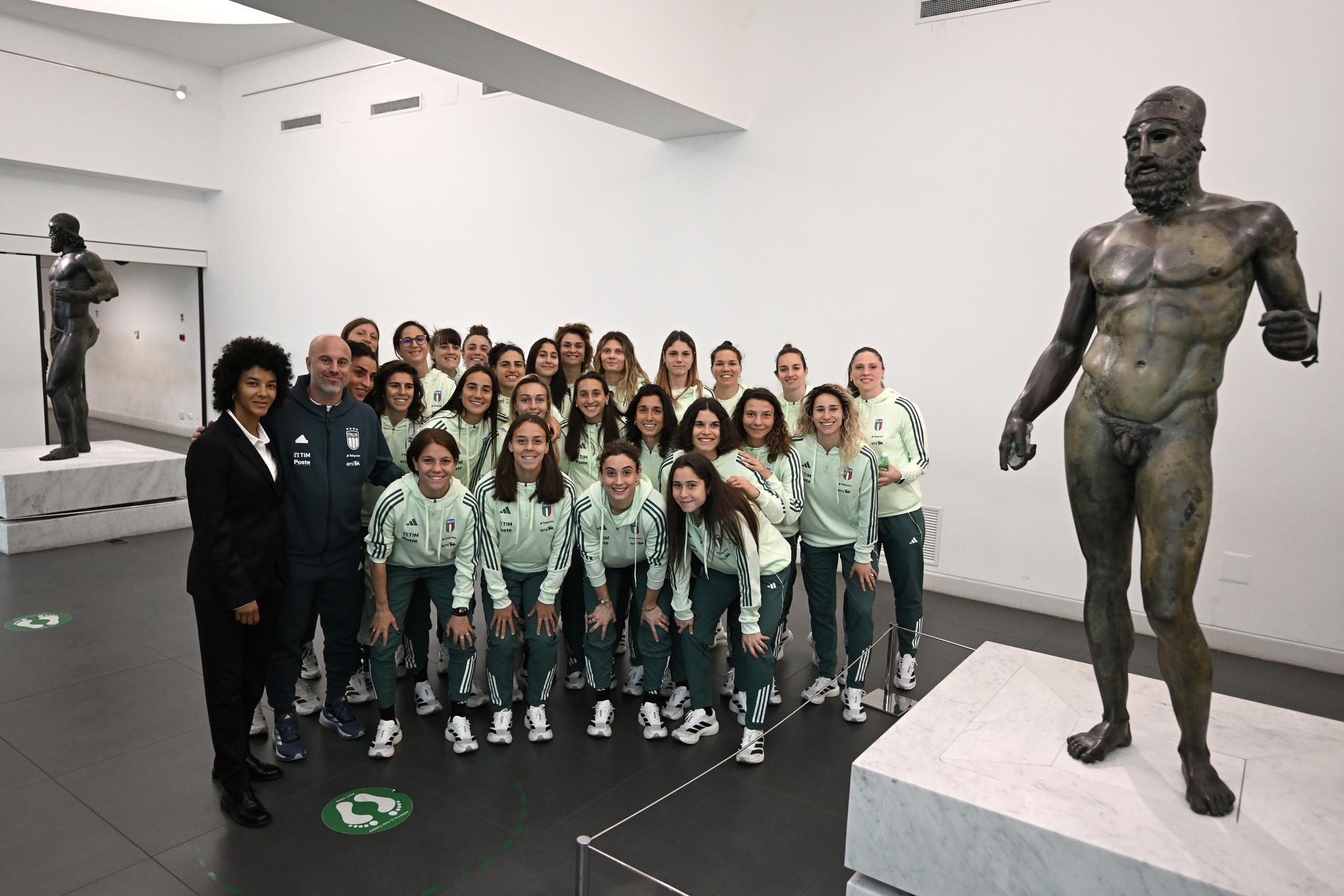 Le Azzurre di Andrea Soncin in visita ai Bronzi di Riace