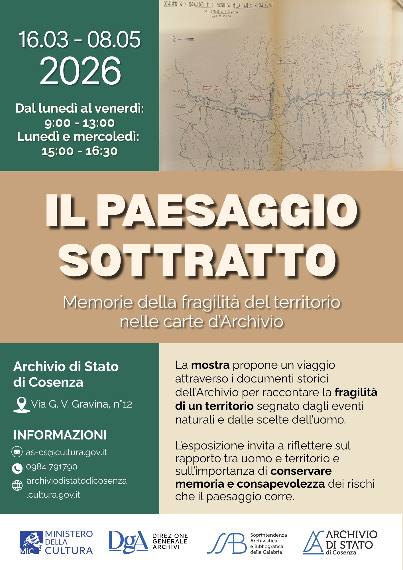 loc Il paesaggio sottratto - Fragilità del territorio, le carte d'archivio in mostra a Cosenza - 3 loc Il paesaggio sottratto - Meraviglie di Calabria - 2