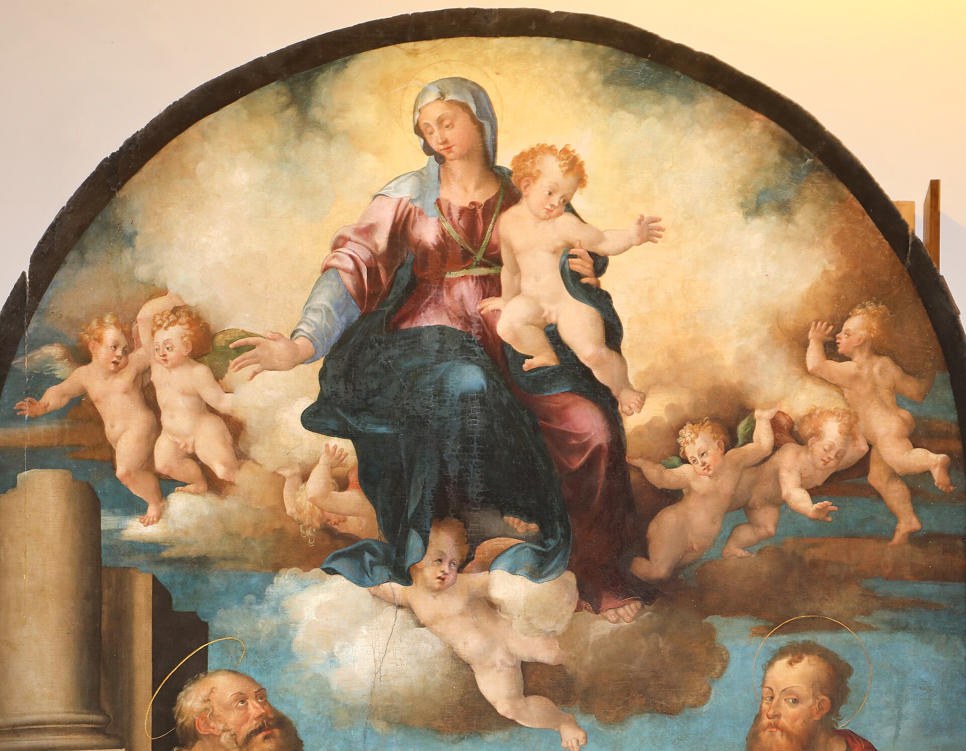 Cosenza Chiesa san Francesco di paola Pietro negroni madonna in gloria coi ss. luca e paolo 1551 ph Sailko Own work CC BY SA 4.0 wikimedia commons - Meraviglie di Calabria - 13