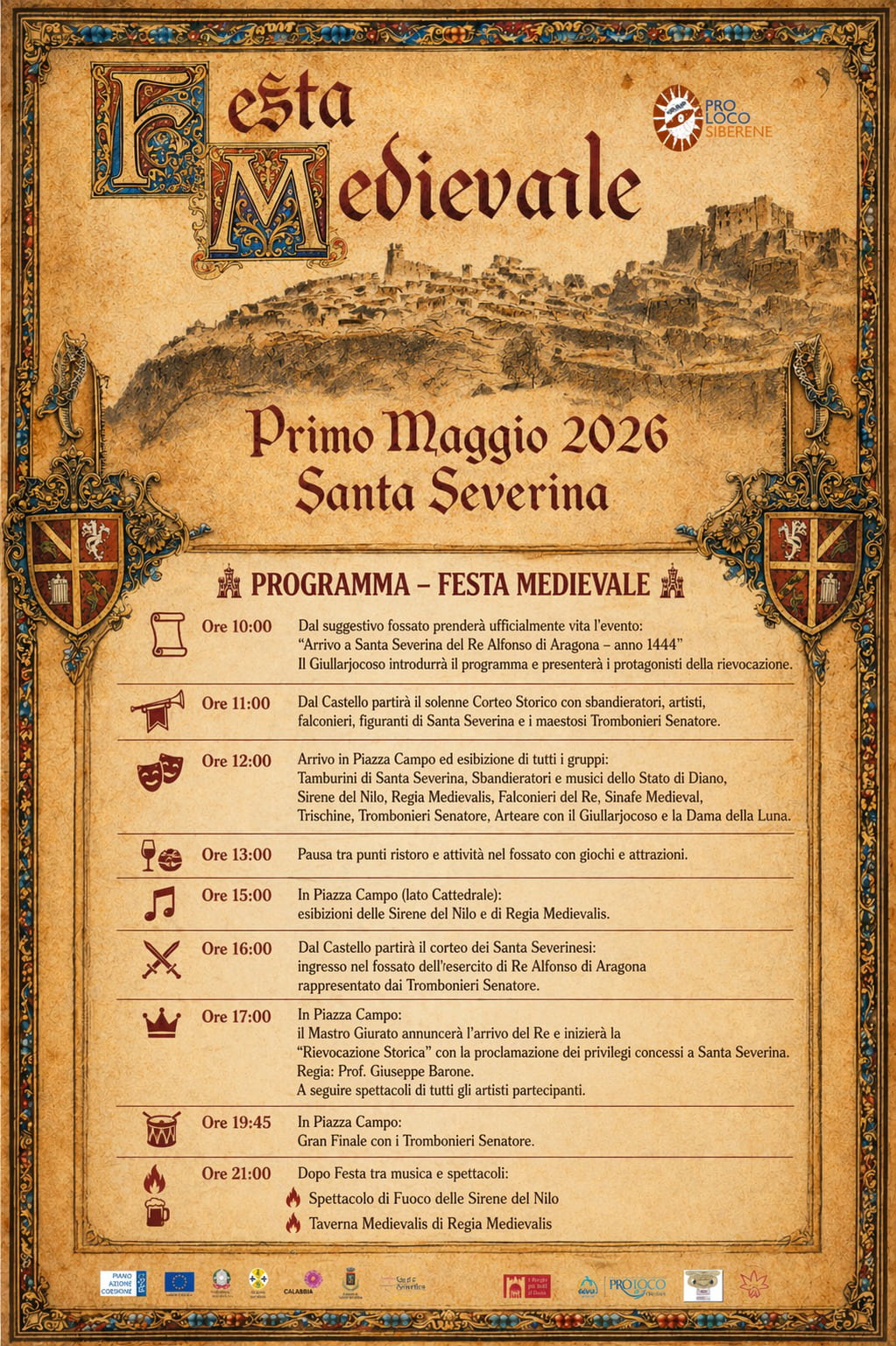 Locandina Festa Medievale - Meraviglie di Calabria - 2