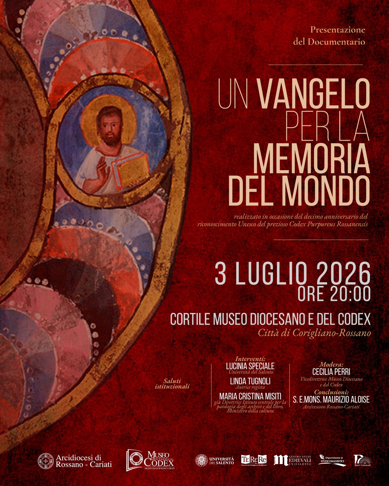 Locandina Un Vangelo per la Memoria del Mondo - Meraviglie di Calabria - 2