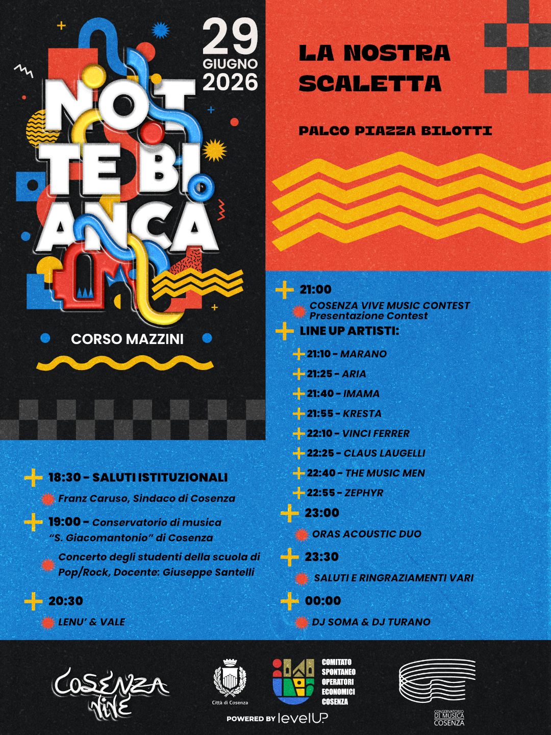 Programma Notte Bianca Palco Piazza Bilotti - Meraviglie di Calabria - 2