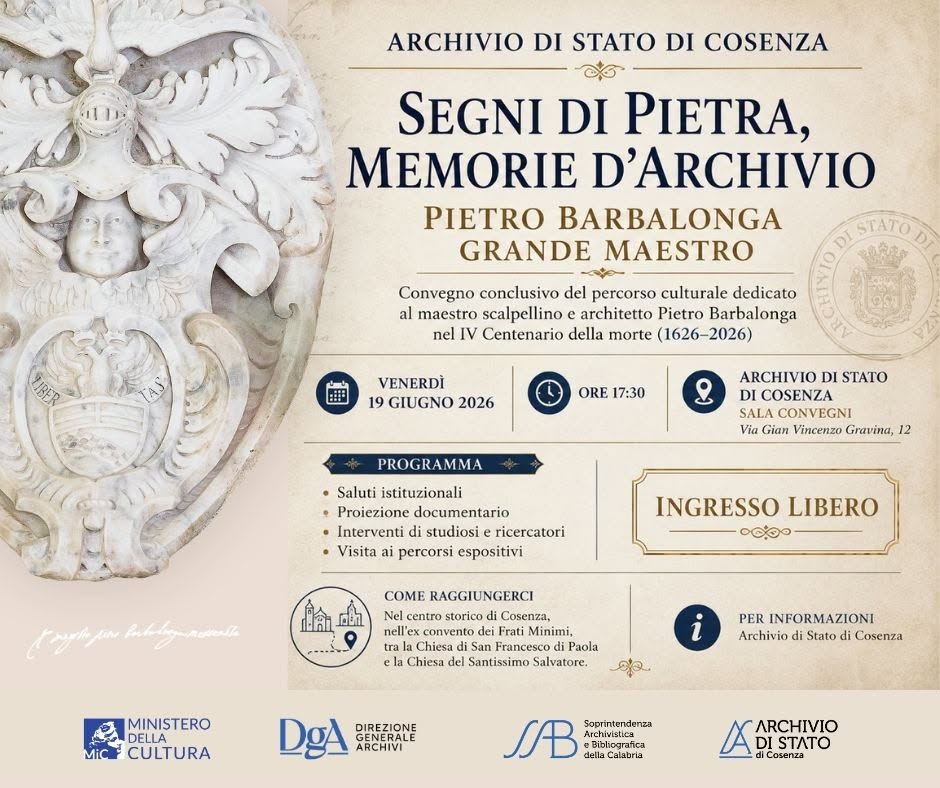 loc Archivio - I segni di pietra di Pietro Barbalonga all'Archivio di Stato di Cosenza - 3 loc Archivio - Meraviglie di Calabria - 2