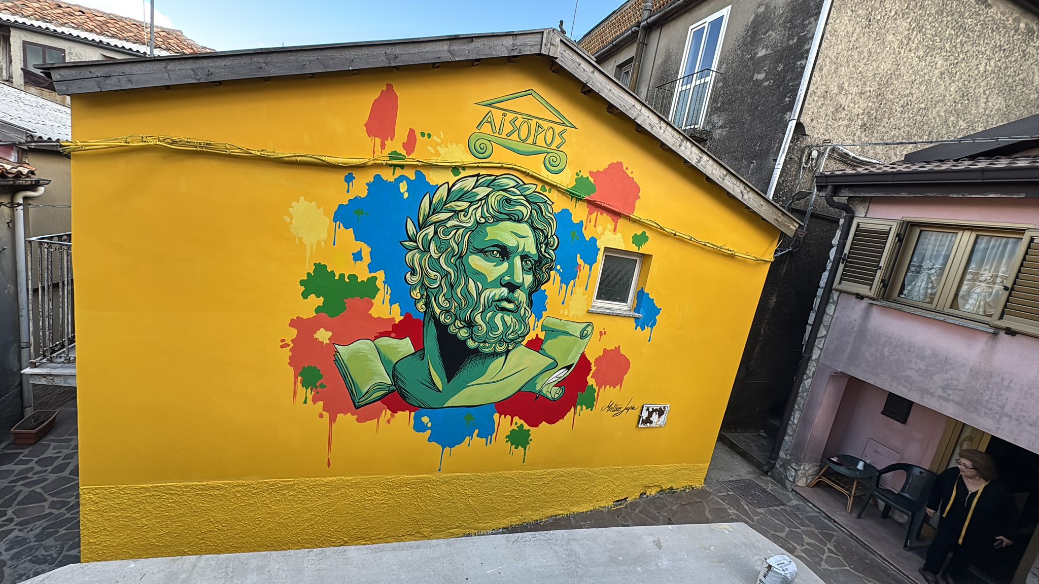 Fabrizia Murales Esopo Matteo Lupia 6 - Storie di animali parlanti, le favole di Esopo nei murales di Fabrizia - 11 Fabrizia Murales Esopo Matteo Lupia 6 - Meraviglie di Calabria - 10