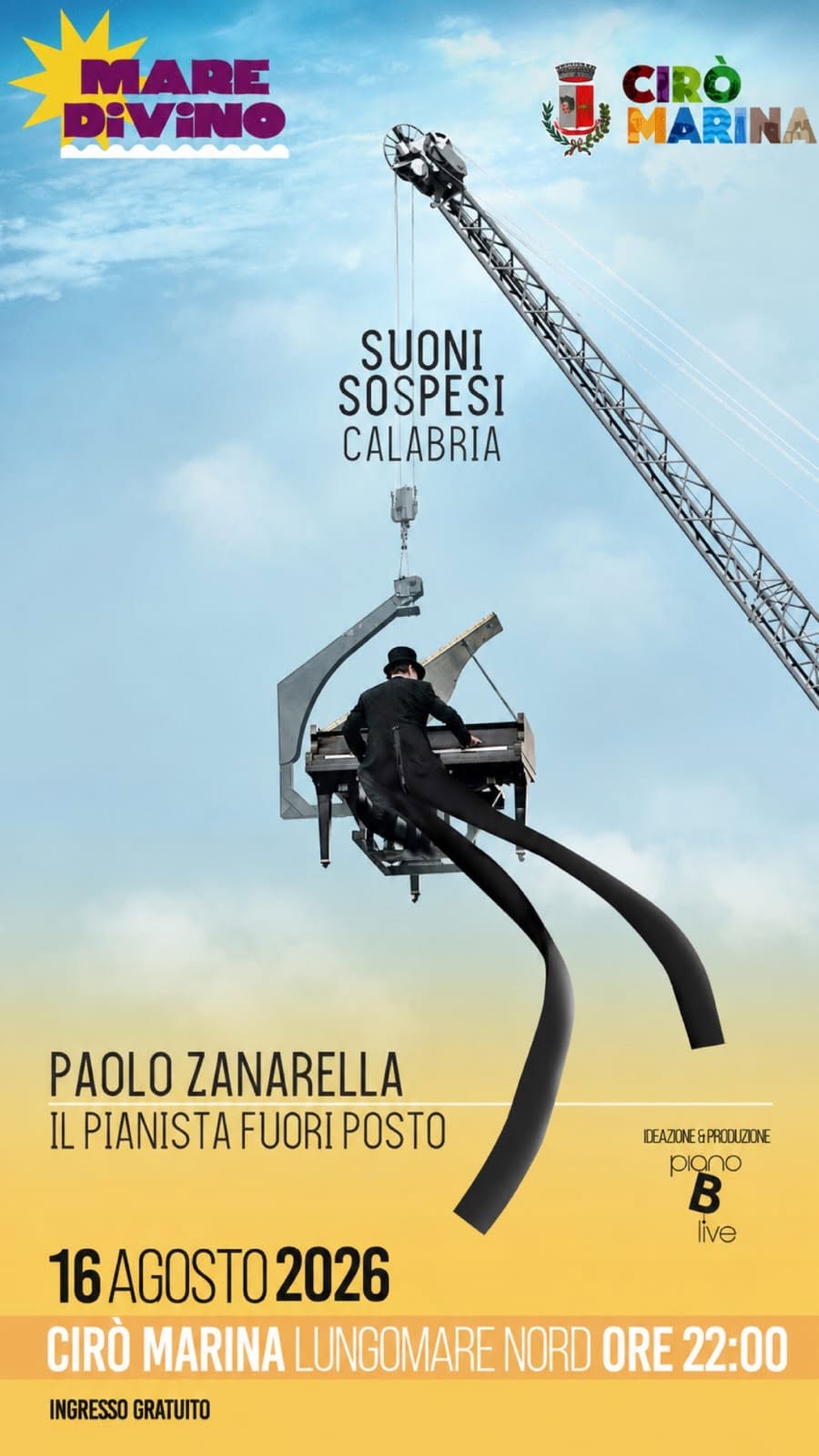locandina ciro marina 1 - Suoni sospesi, la magia del “pianista fuori posto” a Cirò Marina - 3 locandina ciro marina 1 - Meraviglie di Calabria - 2