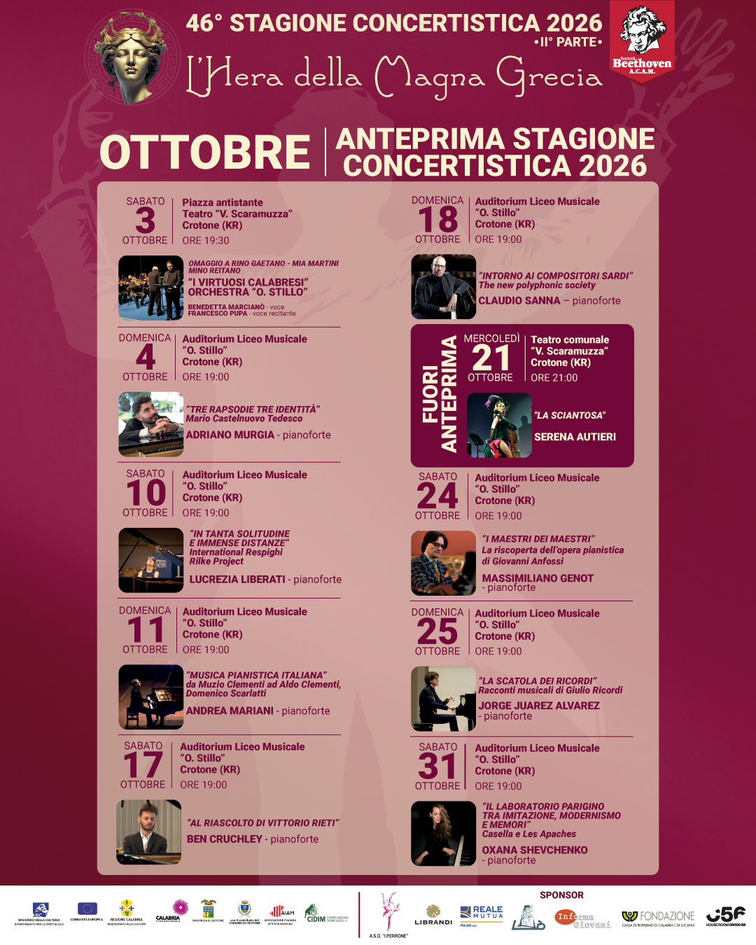 Programma Ottobre - Al via la seconda parte della 46ª Stagione Concertistica "L'Hera della Magna Grecia" - PROGRAMMA - 7 Programma Ottobre - Meraviglie di Calabria - 6