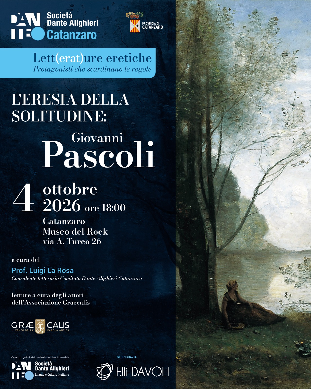 locandina 4 ottobre - Al Museo del Rock di Catanzaro, "Liberare Giovanni Pascoli dalla "solitudine" - 3 locandina 4 ottobre - Meraviglie di Calabria - 2